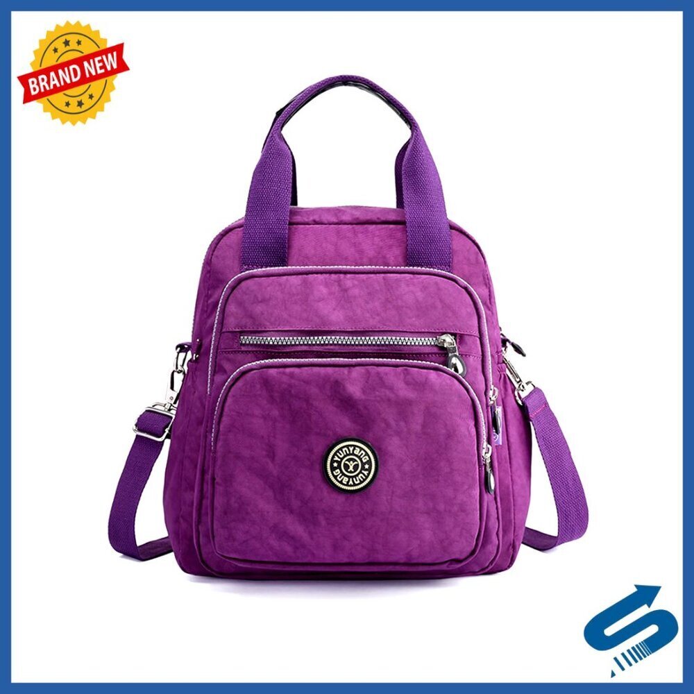 Nylon Casual Backpack Crossbody Shoulder Bag Daypack Travel Work Daily Use